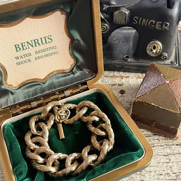 【ブレス】鎖チェーン　ボリューム　存在感　70’s USA