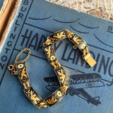 【ブレス】ダマスキーナード　象嵌　鳥　60’sスペイン　トレド