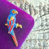 【ブローチ】鳥 南国　bird　70'sイギリス　vintage