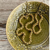 【セット】デザインチェーン　マットゴールド　シンプル　ネックレス＆ブレス　70’Sフランス