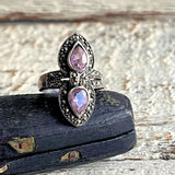 【リング】アメジスト　マーカサイト　925 バロック建築　70'sフランス