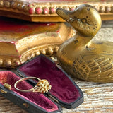 【リング】ビジュ　ゴールド　立体的　50'sフランス