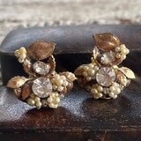 【イヤリング】Robert風 Hagler風　ワイヤー留め　ボタニカル　植物　50’s USA