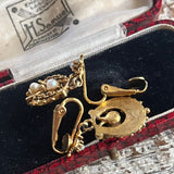 【イヤリング】アールヌーボー　パール　ミニサイズ　60’sフランス