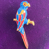 【ブローチ】鳥 南国　bird　70'sイギリス　vintage