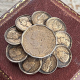【ブローチ】ジョージ5世　コイン　メダル　50’sイギリス