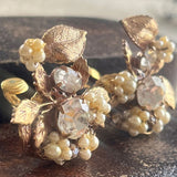 【イヤリング】Robert風 Hagler風　ワイヤー留め　ボタニカル　植物　50’s USA