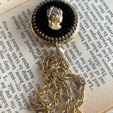 【ネックレス】カメオ　ベロア　手巻懐中時計　60年代　スイス