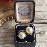 【リング】二粒パール　デッドストック　真鍮　70’sカナダ　canada vintage