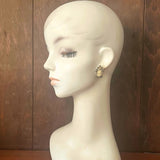 【ピアス】アシンメトリー　カメオ×アンバー　リメイク　70’sフランス