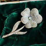 【ブローチ】Sphinx スフィンクス　ラインストーン　花　60’sイギリス