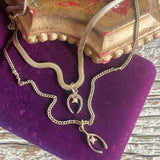 【ネックレス】馬蹄　ホースシュー　horseshoe 2連　70'sフランス