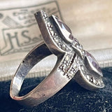 【リング】アメジスト　マーカサイト　925 バロック建築　70'sフランス