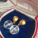 【ピアス】クリアボール　透明　バロック　スイング　70’s USA