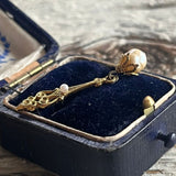 【ブローチ】バロックパール　アールデコ　ミニサイズ　ピンズ　60’sイギリス