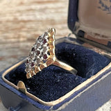 【リング】ESPO社　菱形　赤×クリア　18KGE 70’sUSA