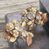 【イヤリング】Robert風 Hagler風　ワイヤー留め　ボタニカル　植物　50’s USA