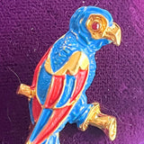 【ブローチ】鳥 南国　bird　70'sイギリス　vintage