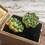【イヤリング】Bijoux CAPITOL コバルトグリーン　クリスタル　70’s USA
