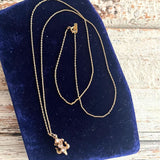 【ネックレス】紋章　パール　ロングネックレス　50’sフランス　