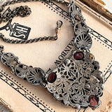 【ネックレス】アールデコ　荘厳　60’sイギリスヴィンテージ