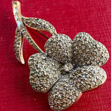 【ブローチ】Sphinx スフィンクス　ラインストーン　花　60’sイギリス