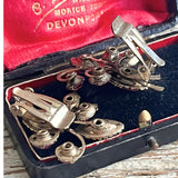 【イヤリング】ピンク　芸術的　造形美　マーキス　50’sイギリス