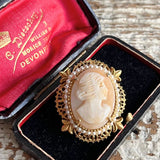 【ブローチ】FLORENZA カメオ　レースフレーム　フロレンザ　60’sUSA