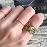 【リング】エジプティアン　フレンチエスニック　パール　窓　80’sフランス