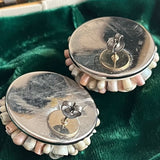 【ピアス】花　ブーケ　ペールトーン　淡色　丸　80’sフランス