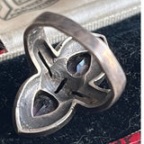 【リング】アメジスト　マーカサイト　925 バロック建築　70'sフランス