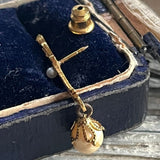 【ブローチ】バロックパール　アールデコ　ミニサイズ　ピンズ　60’sイギリス