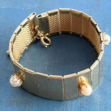 【ブレス】ゴールドベルト　パール　エレガント　70’sフランス