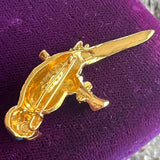 【ブローチ】鳥 南国　bird　70'sイギリス　vintage