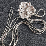 【ピアス】アシンメトリー　超ロング　パール　ビジュ　トライアングル　多連　60’sフランス