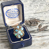 【リング】opal　オパール　リボン　ラグジュアリー　80's