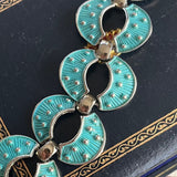 【ブレス】ターコイズブルー　差し色　オープンワーク　60’s USA