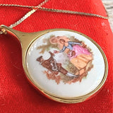 【ネックレス】Limoges リモージュ　恋人シリーズ　70’sフランス