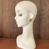 【イヤリング】LISNER リスナー　アメジスト×パール　4種フラワー　60’s USA