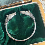 【バングル】horse 馬　シルバー　重厚　ユニセックス　70’sフランス