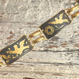 【ブレス】ダマスキーナード　象嵌　鳥　60’sスペイン　トレド