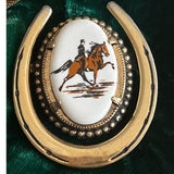 【セット】馬　Horse 馬蹄　乗馬　ブローチ＆ブレス　30年代　イギリス　ENGLAND　逆輸入品