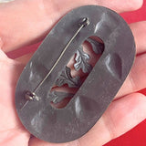 【ブローチ】ブドウの木　パール　真鍮　60'sイギリス