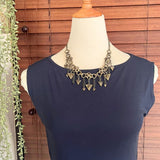 【ネックレス】トライアングル　チャーム　じゃらじゃら　70’sフランス