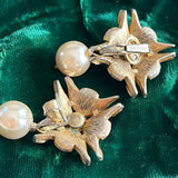 【イヤリング】TRADITION！ミニパール　クロス　70’s USA