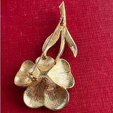 【ブローチ】Sphinx スフィンクス　ラインストーン　花　60’sイギリス