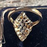 【リング】ESPO社　菱形　赤×クリア　18KGE 70’sUSA