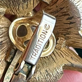 【イヤリング】TRADITION！ミニパール　クロス　70’s USA