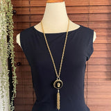 【ネックレス】カメオ　ベロア　手巻懐中時計　60年代　スイス