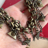 【ネックレス】トライアングル　チャーム　じゃらじゃら　70’sフランス